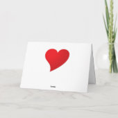 Cute red big hart aangepaste script minimaliseert  kaart (Achterkant)