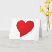 Cute red big hart aangepaste script minimaliseert  kaart (Gele Bloem)
