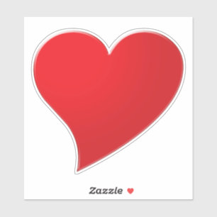 Cute red big hart minimaliseert moderne sticker