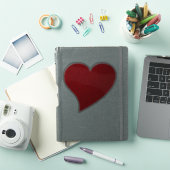 Cute red big hart minimaliseert moderne sticker (iPad Cover)