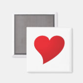 Cute red big hart minimalist modern romantisch magneet (Voorkant / Achterkant)