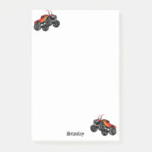 Cute Red Black Aangepaste Monster Truck Post-it® Notes (Voorkant)
