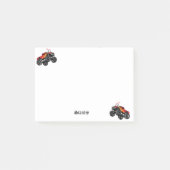 Cute Red Black Aangepaste Monster Truck Post-it® Notes (Voorkant)