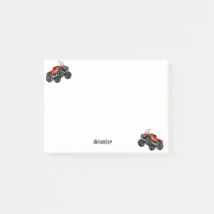 Cute Red Black Aangepaste Monster Truck Post-it® Notes