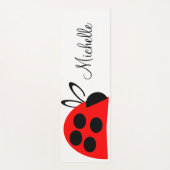 Cute Red Black Ladybug Name Yoga Mat (Voorkant)