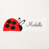 Cute Red Black Ladybug Name Yoga Mat (Voorkant (horizontaal))
