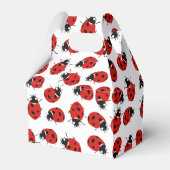 Cute Red & Black Ladybug Pattern Bedankdoosjes (Achterkant)