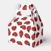 Cute Red & Black Ladybug Pattern Bedankdoosjes (Voorkant Zijde)
