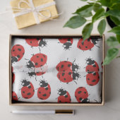 Cute Red & Black Ladybug Pattern Tissuepapier (Geschenk)