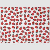Cute Red & Black Ladybug Pattern Tissuepapier (Voorkant)