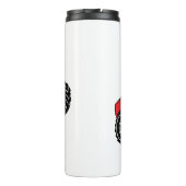 Cute Red Black Monster Truck Name Persoonlijk Thermosbeker (Achterkant)