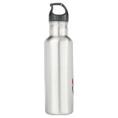 Cute Red Black Monster Truck Name Persoonlijk Waterfles (Achterkant)