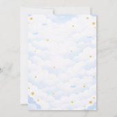 Cute Red & Blue Airplane Balloon 5th Birthday Kaart (Achterkant)