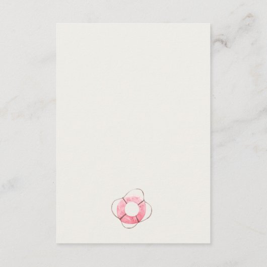 Cute Red Blue Sailboat Advice for mum Baby shower Informatiekaartje (Achterkant)