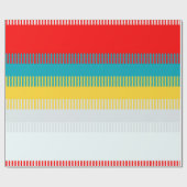 CUTE Red Blue Yellow Green Abstract Stripe Patroon Cadeaupapier (Vlak)