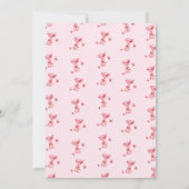 Cute Red Bow Cocktail Galentine's Day Party Kaart (Achterkant)