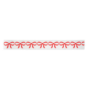 Cute Red Bow Wrapping Paper Satijnen Lint