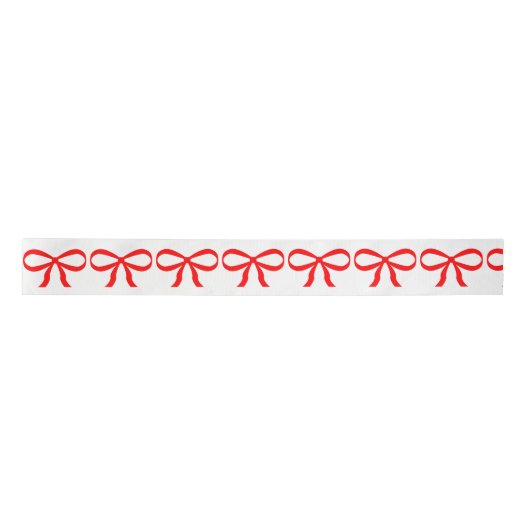 Cute Red Bow Wrapping Paper Satijnen Lint (Voorkant)