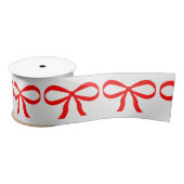 Cute Red Bow Wrapping Paper Satijnen Lint (Spoel)