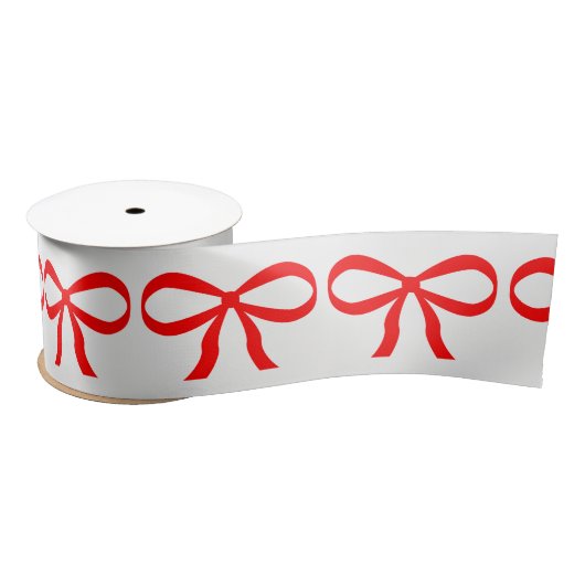 Cute Red Bow Wrapping Paper Satijnen Lint (Spoel)