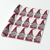 Cute Red Buffalo Pset-kerstgenoom Cadeaupapier (Uitgerold)