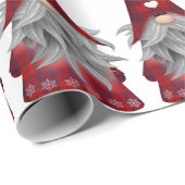 Cute Red Buffalo Pset-kerstgenoom Cadeaupapier (Rol Hoek)