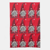 Cute Red Buffalo Pset-kerstgenoom  Theedoek (Verticaal)
