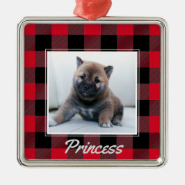 Cute Red Buffalo Pset Persoonlijke Dog Pet Metalen Ornament