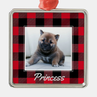 Cute Red Buffalo Pset Persoonlijke Dog Pet Metalen Ornament