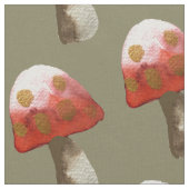 Cute red button paddenstoel waterverf kunst stof (Close Up)