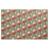 Cute red button paddenstoel waterverf kunst stof (Fat Quarter)