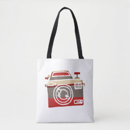 Cute Red Camera Love Heart Fotografie Grafisch Tote Bag