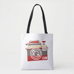Cute Red Camera Love Heart Fotografie Grafisch Tote Bag
