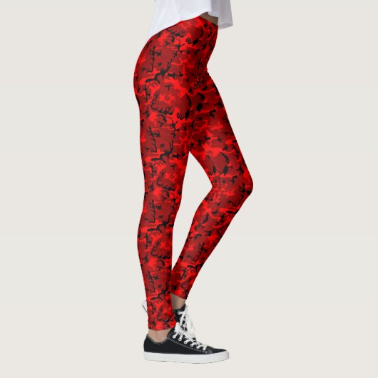 CUTE Red Camo Pattern Leggings (Rechts)