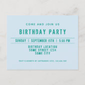 Cute Red Car Boy's Birthday Party Uitnodiging Briefkaart (Achterkant)