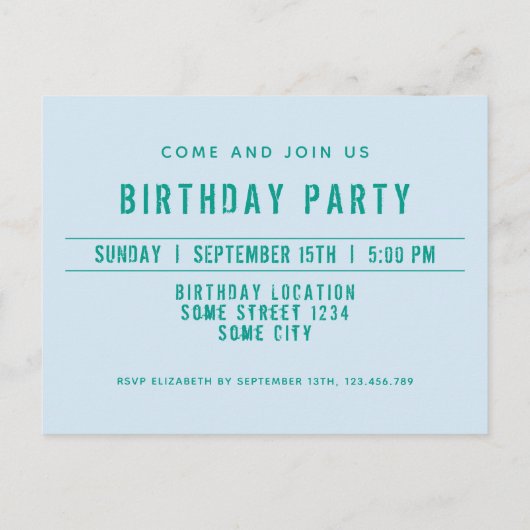 Cute Red Car Boy's Birthday Party Uitnodiging Briefkaart (Achterkant)