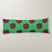 Cute Red Cartoon aardbeien voor vegetariërs Lichaamskussen (Achterkant)