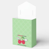 Cute Red Cherry Kawaii Twins Birthday Bedankdoosjes (Geopend)