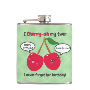 Cute Red Cherry Kawaii Twins Birthday Heupfles