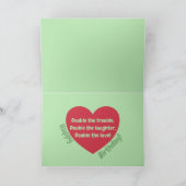 Cute Red Cherry Kawaii Twins Birthday Kaart (Binnen)