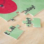 Cute Red Cherry Kawaii Twins Birthday Legpuzzel (Zijkant)