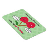 Cute Red Cherry Kawaii Twins Birthday Magneet (Rechterzijde)