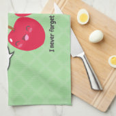 Cute Red Cherry Kawaii Twins Birthday Theedoek (Quarter Fold)