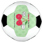 Cute Red Cherry Kawaii Twins Birthday Voetbal (Gedraaid)