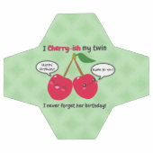 Cute Red Cherry Kawaii Twins Birthday Voetbal (Enkel)
