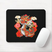 Cute Red Chinese New Year Of The Dragon 2024 Lunar Muismat (Met muis)