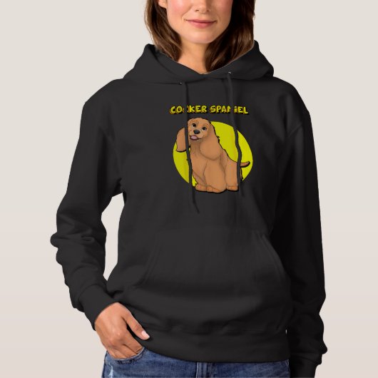 Cute Red Cocker Spaniel Hoodie (Voorkant)