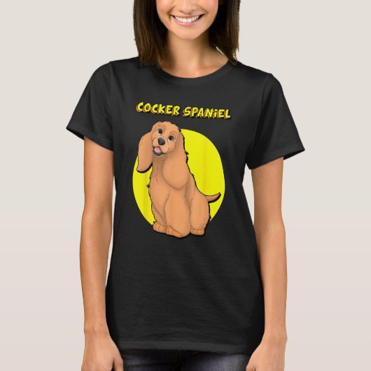 Cute Red Cocker Spaniel T-shirt (Voorkant)