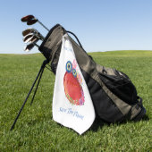 Cute Red Colorful Golfhanddoek (Groen)