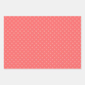 Cute Red Coral Magenta Valentijnsdag Harten Inpakpapier Vel (Voorkant 2)